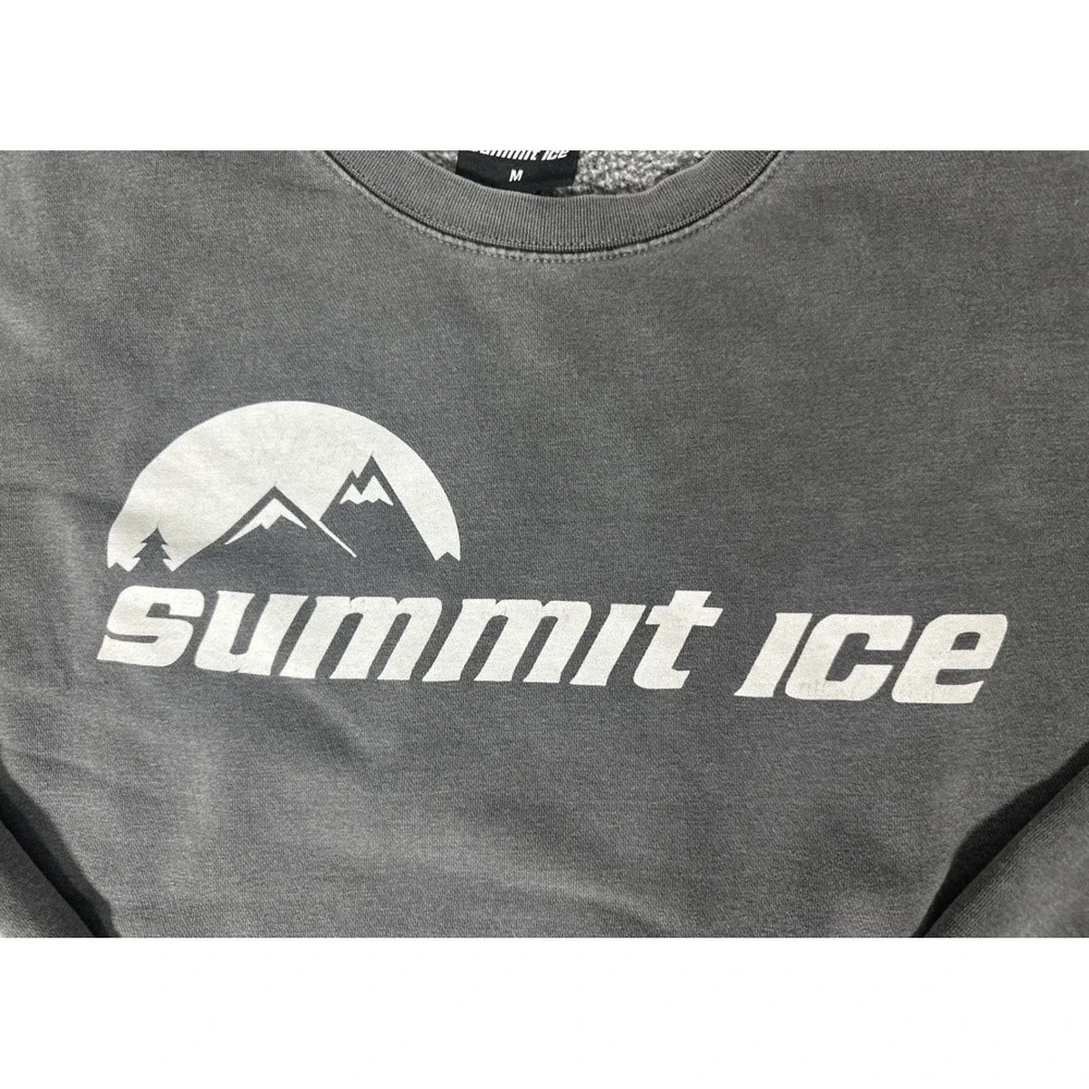 Summit Ice Men Vetra Crewneck Sweatshirt Gray Mountain Logo by Nathan  Fielder M